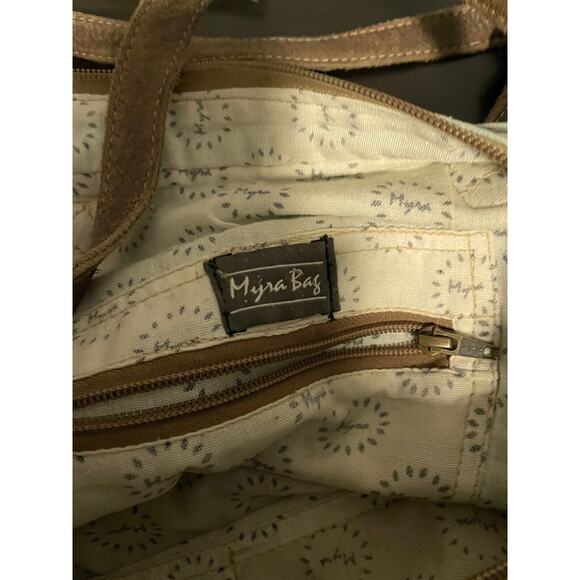 Myra Bag Crossbody Shoulder Purse Turquoise Canvas Texas Fringe Western READ - Picture 11 of 14